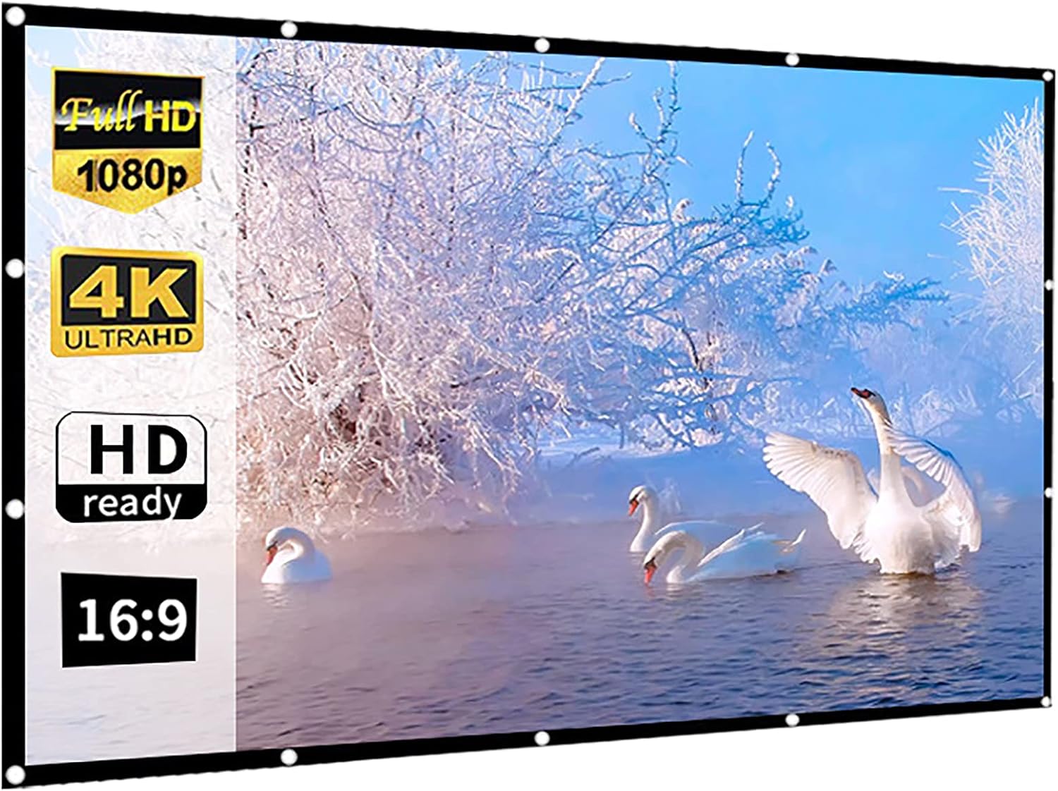 正規品送料無料 プロジェクタースクリーン1インチ16 9 Hd4kポータブルプロジェクションスクリーンホームシアターシネマ屋内屋外hdムービースクリーン折りたたみ式ワイドスクリーン