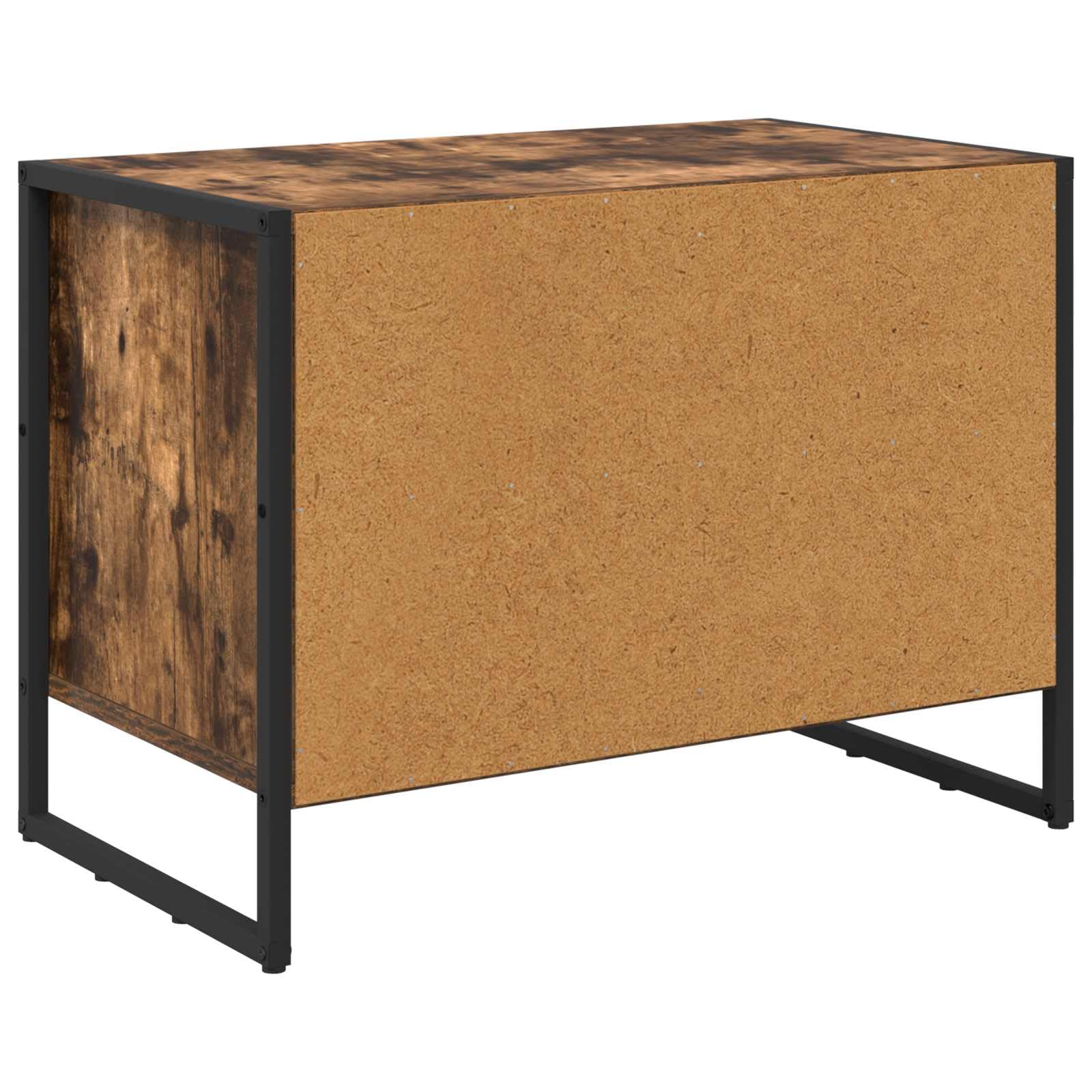 Schuhschrank Raucharbe aus Holzwerkstoff 60 x 35 x 44 cm, schmaler Schuhständer mit geschlossener Aufbewahrung, platzsparend für Flur Diele Eingangsbereich, stabiles Ordnungssystem