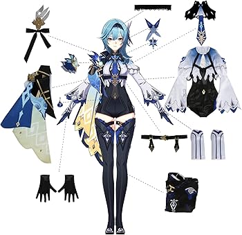 ウィッグ付きXL　原神　エウルア　コスプレ衣装 Amazon.co.jp: [神併良品] エウルア コスプレ 原神 ウィッグ付き