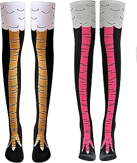 2 Pair Chicken Socks, Chicken Leg Socks, Cute Socks Funny Gifts 3D Animal Paw Funky Novelty Gifts for Women Girls Friends Price In India