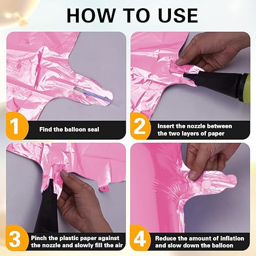 Miniatura 4 de Globo rosa de 40 pulgadas con el número 3, tamaño extra grande, globos de helio de aluminio de Mylar 3 para fiestas de cumpleaños, decoraciones de