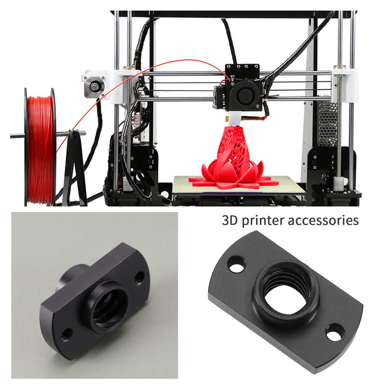 T8 POM Muttern Set - 6 Stück Für 3D-Drucker Z-Achse - Kompatibel Mit Creality CR10, Ender-3
