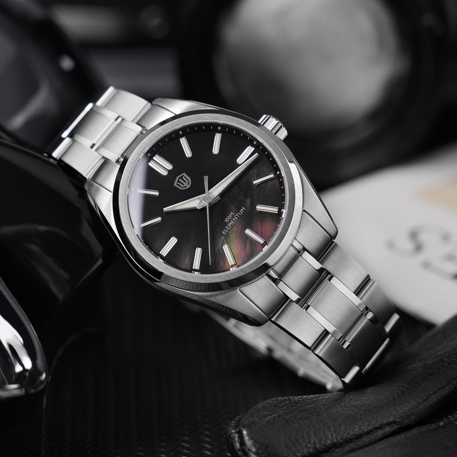 watchdives WD0003C Orologio da uomo VH31 Sweep Second, orologio al quarzo, 36 mm, vetro zaffiro di lusso, impermeabile fino a 100 m
