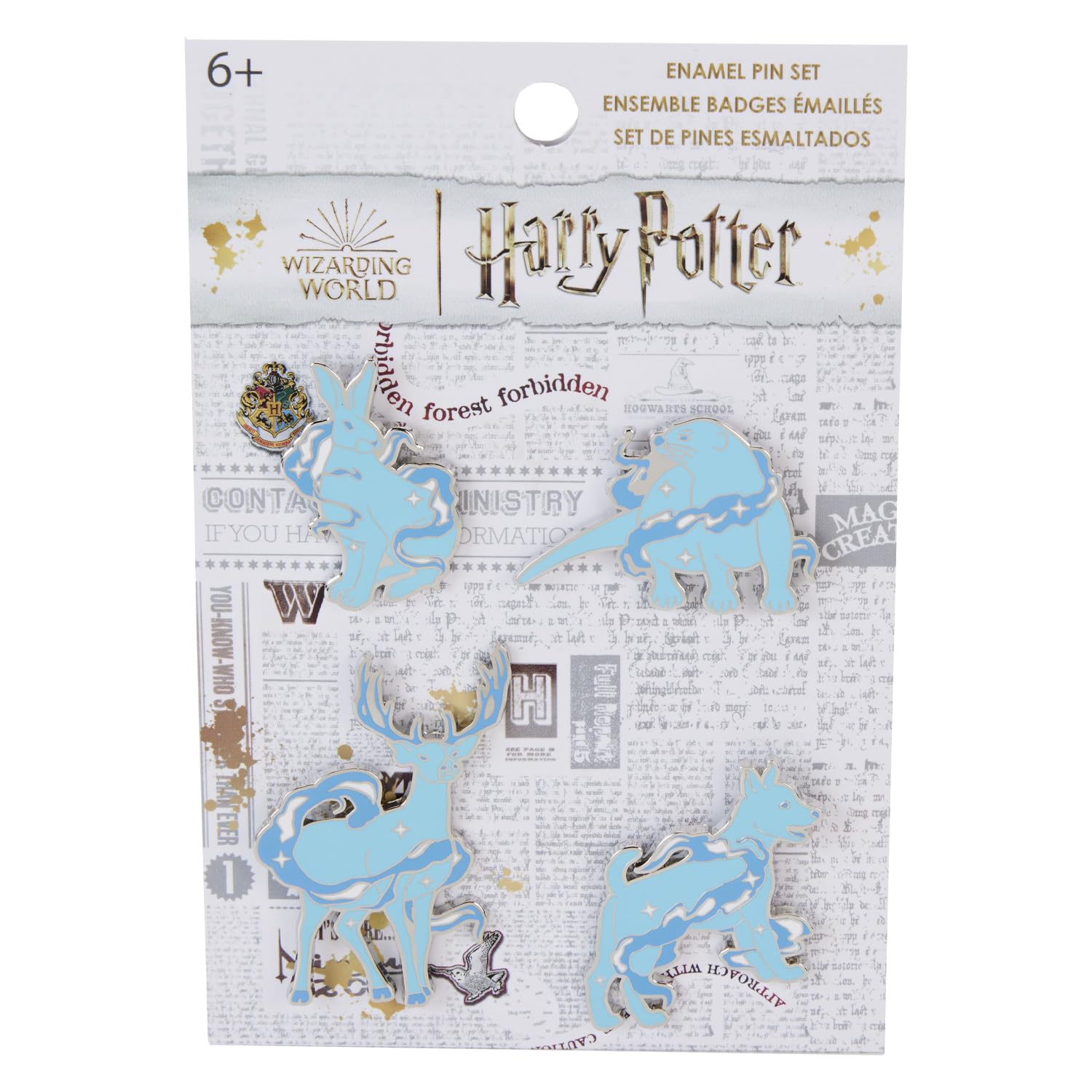Loungefly WB Harry Potter Patronus Collection 4-Pack Pin Set, Amazon Exclusive