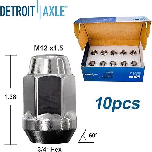 Miniatura 254 de Detroit Axle - Kit de extremo delantero de 14 piezas para Hyundai Tucson 2005-2009 Kia Sportage 2005-2010 2 brazos de control inferiores, 2 rótulas