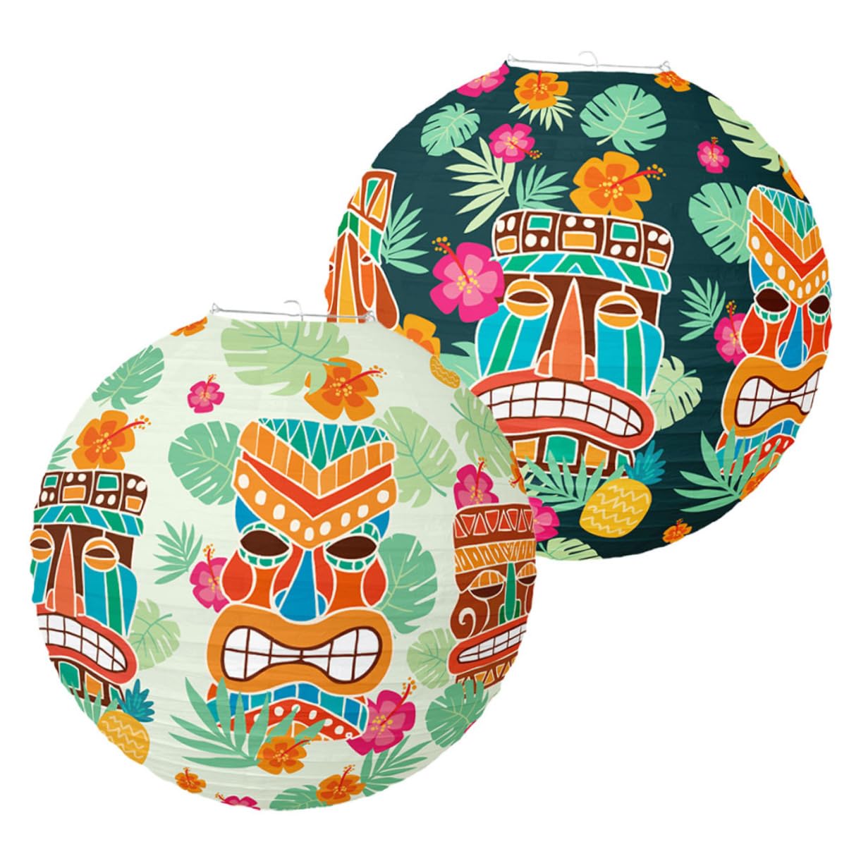 DOITOOL 3 Sätze Hawaiianische Partydekorationen Sternenpapier Couplet Lüfter Chinesisches Neujahr Deko Hawaii Party Dekoration Laterne Tropische Partydekorationen Eisendraht 2 Stück * 3