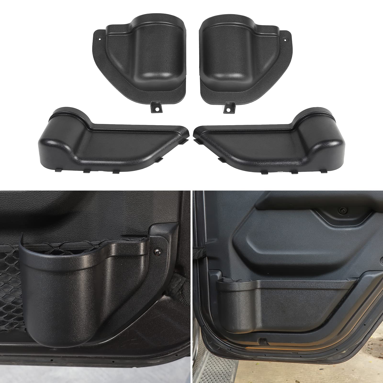 Photo 1 of JWWY Door Side Insert Storage Box Pocket Organizer Box Door Net Pocket for 2018-2021 Jeep Wrangler JL JLU & Gladiator JT Accessories Front and Rear Doors