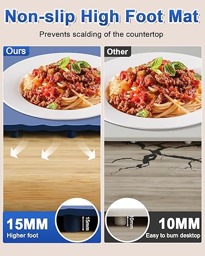 Miniatura 5 de Tapete de calentamiento para alimentos, tapete de calentamiento rápido de alimentos de superficie completa, bandeja de calentamiento eléctrica 5