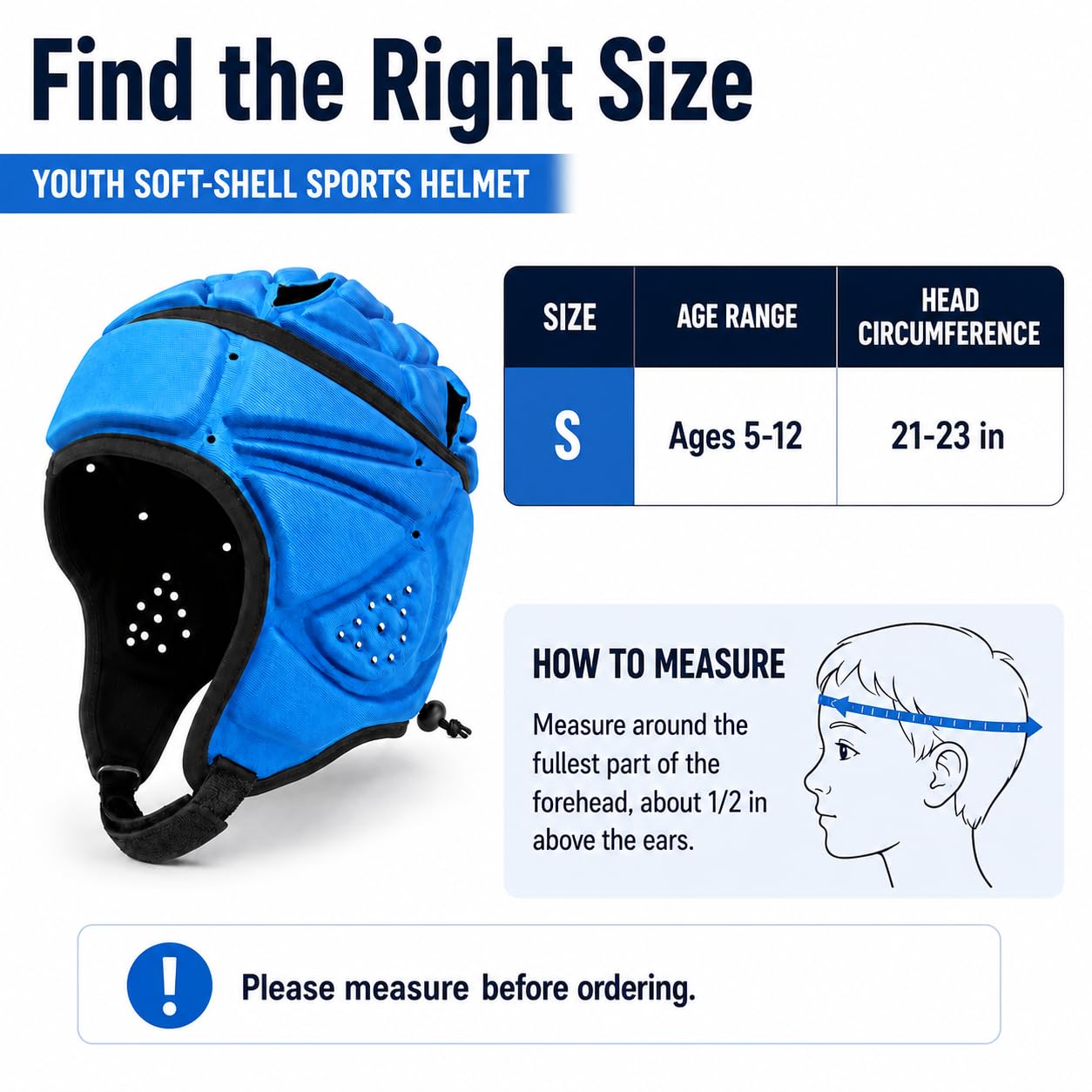 Flaga Kask piłkarski wyściółka młodzieżowa, regulowany kask rugby, lekki, oddychający kask Speedflex do piłki nożnej, hokeja