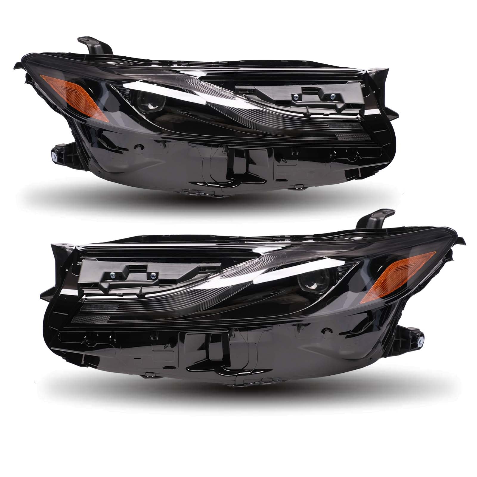 LED Headlights Assembly Compatible with 2024 2025 Toyota Camry LE SE 2.5L l4 Single Projector LEN Head Lamps Pair, Driver and Passenger Side, Replacement for 81150AQ010, 81110AQ010