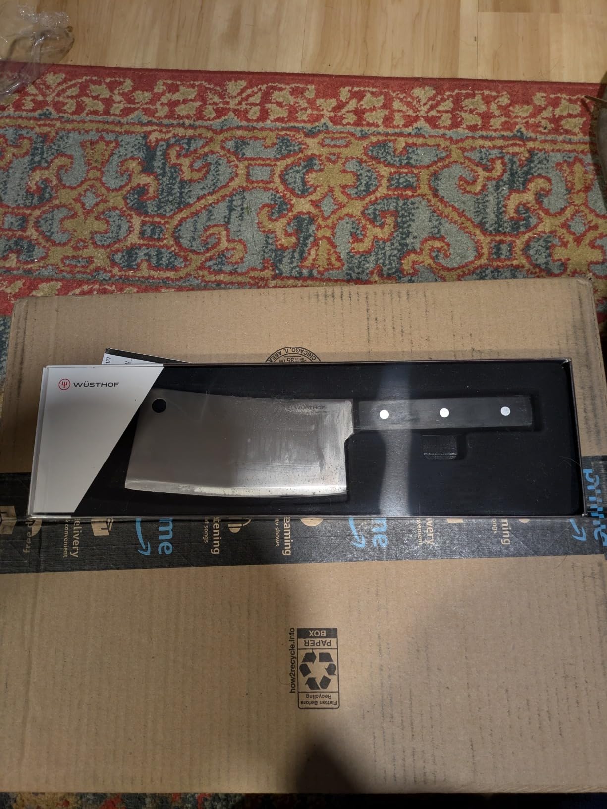 WUSTHOF Cleaver in use for food prep