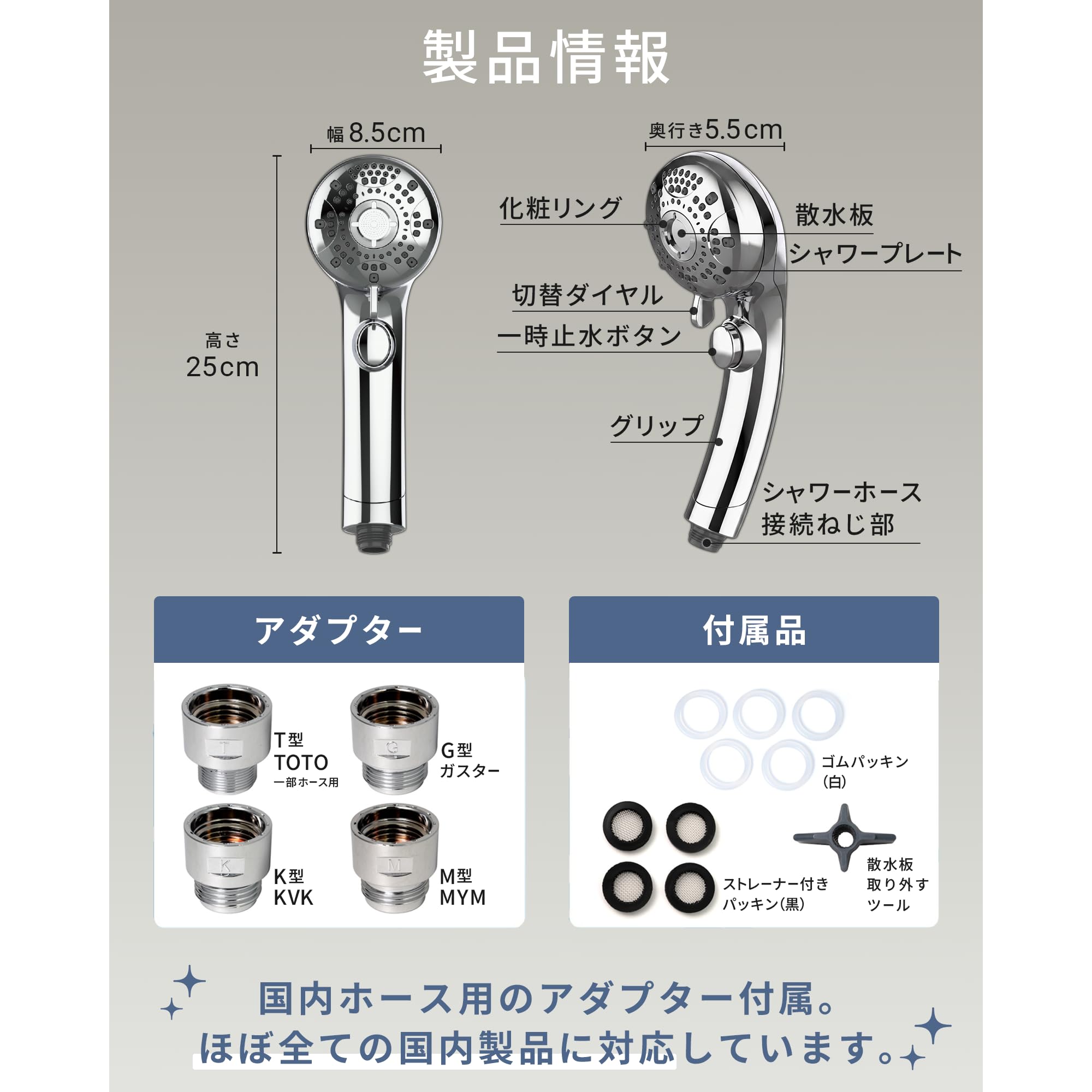 Amazon.co.jp: 【自宅でヘッドスパ体験】ヘッドスパ シャワーヘッド【6