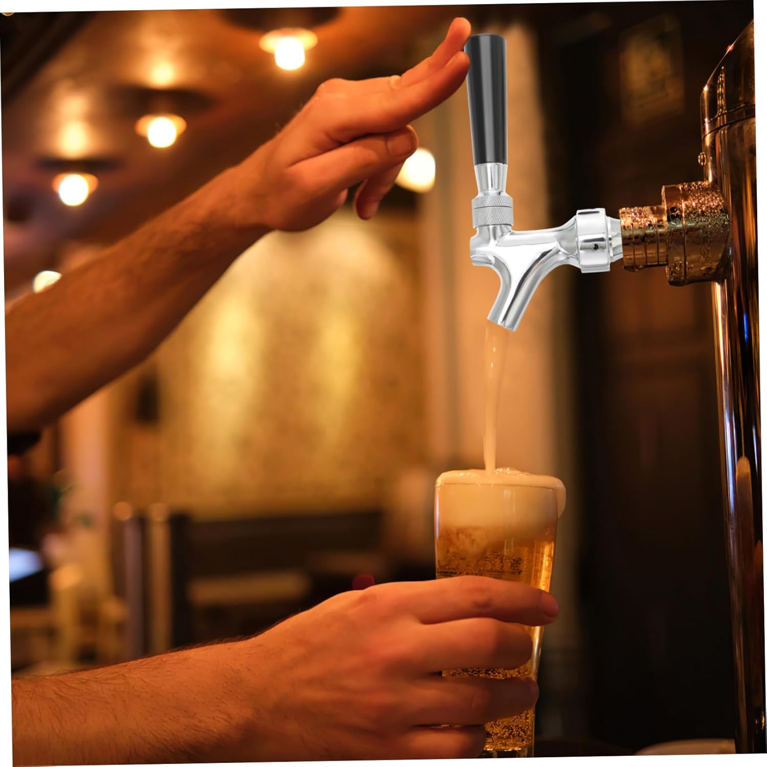 Stainless Steel Beer Tap Dispenser Faucet for Keg Leak Design for Homebrew Bars and Restaurants Easy to Clean and Disassemble