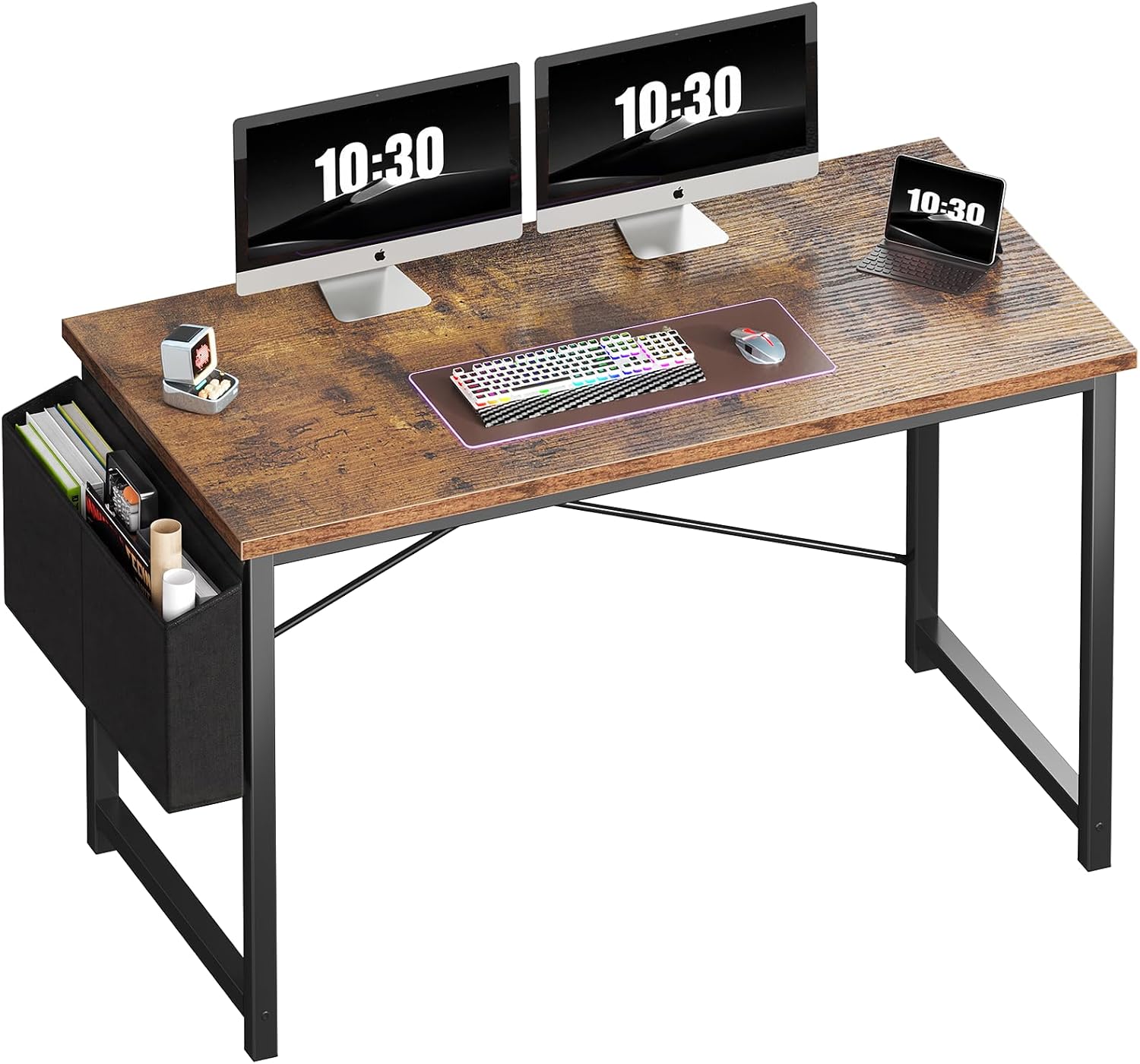 OLIXIS Computer Desk, 47 Inch Gaming Desks for Home Office Small Spaces