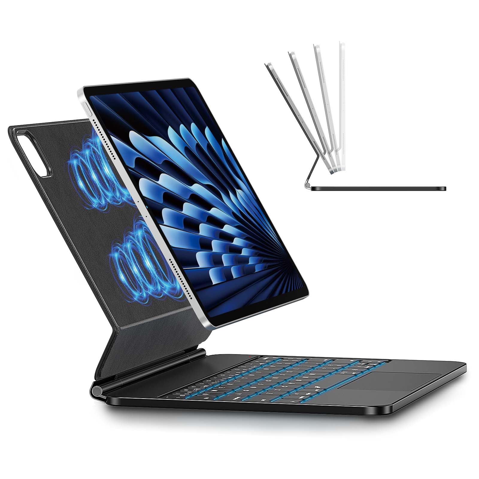 Keyboard Case for iPad Air 11-inch M4/M3/M2, Magnetic Stand, Trackpad
