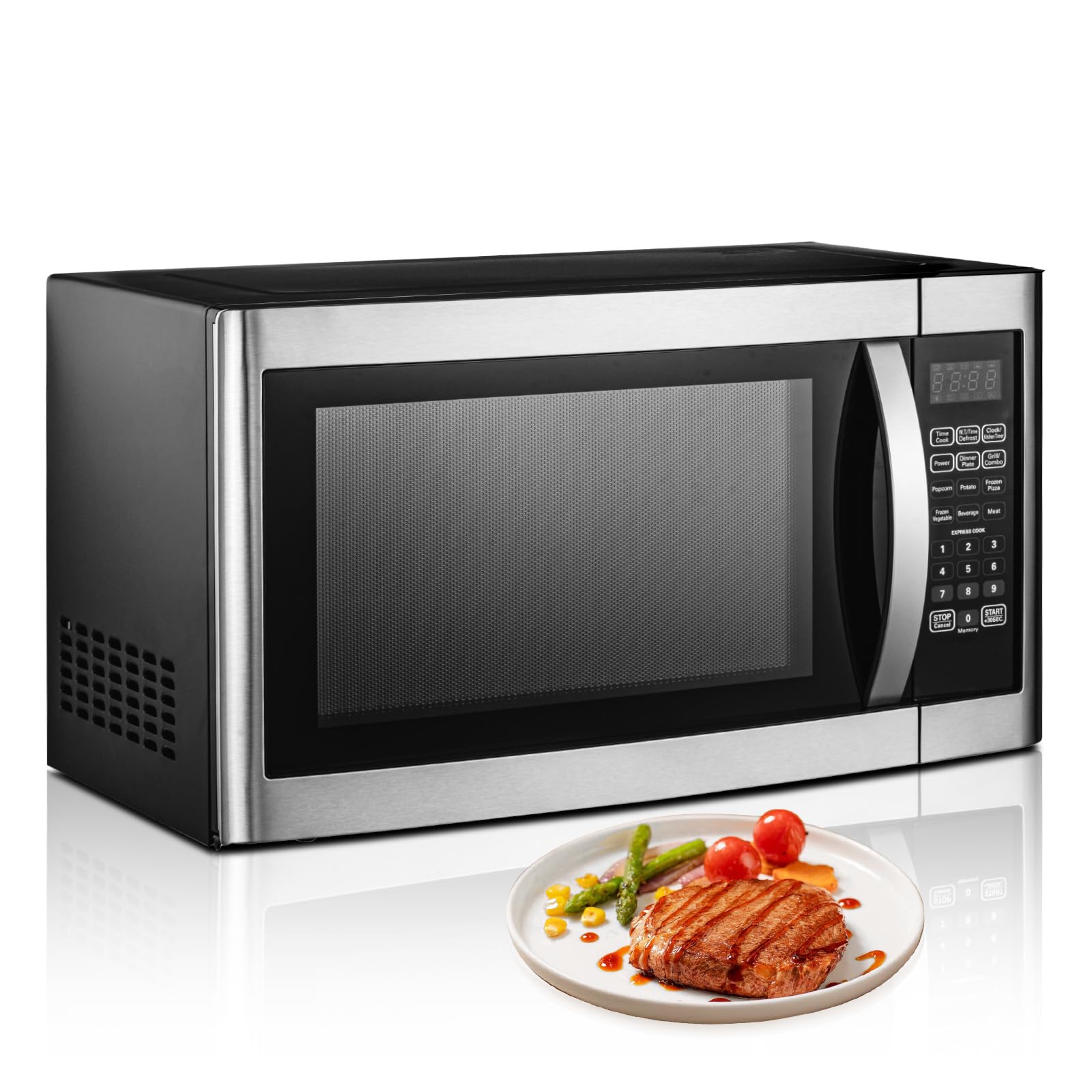 Smad Four à Micro-Ondes 42 Litres avec Multiples Modes de Cuisson Tout-en-Un, Inclus Grill, Combi et Décongélation, Micro-Ondes Combiné 1100W avec 11 Niveaux de Puissance, Grill 1400W, Design Moderne