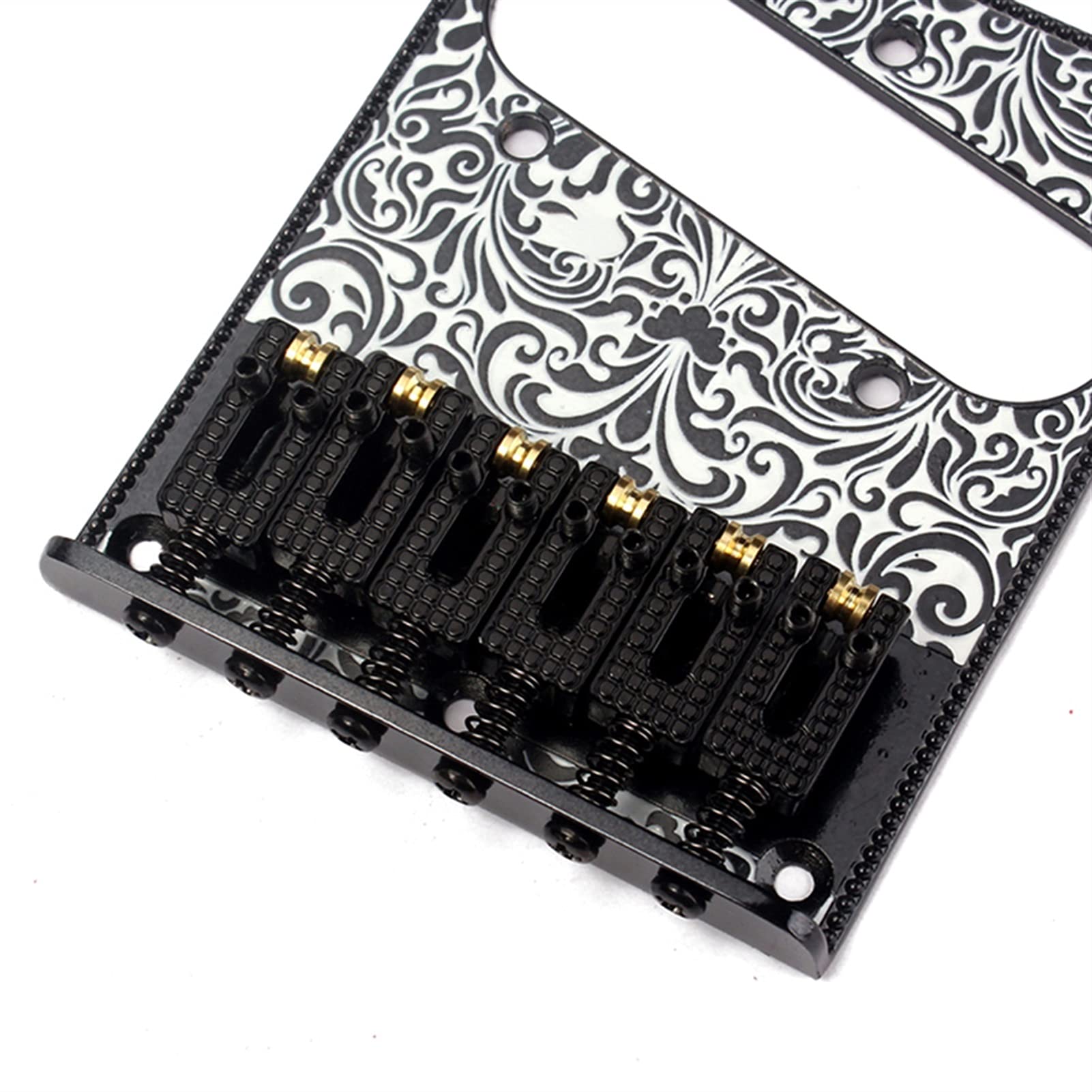 Parti di ricambio chitarra Bridge Sella Per Chitarra In Metallo Squisito Nero Con Kit Di Cablaggio A Piastra Di Controllo