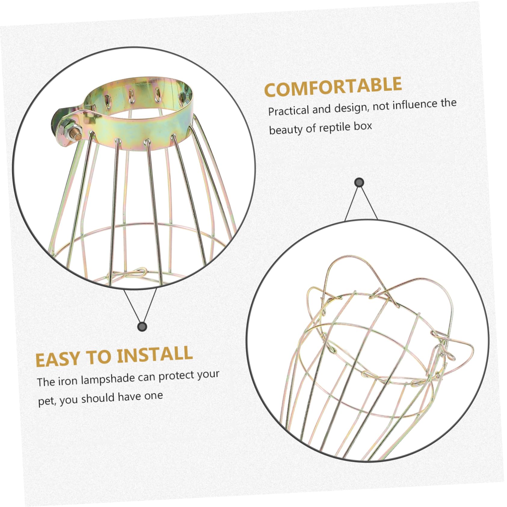 YARNOW 5 Pz Scatola - Filo Scottante Coperchio della Lampada Lampada Riscaldante in Rete Lucertola Lampada Ombra Rettile Lampada di Calore Gabbia Rettile Antiscottatura