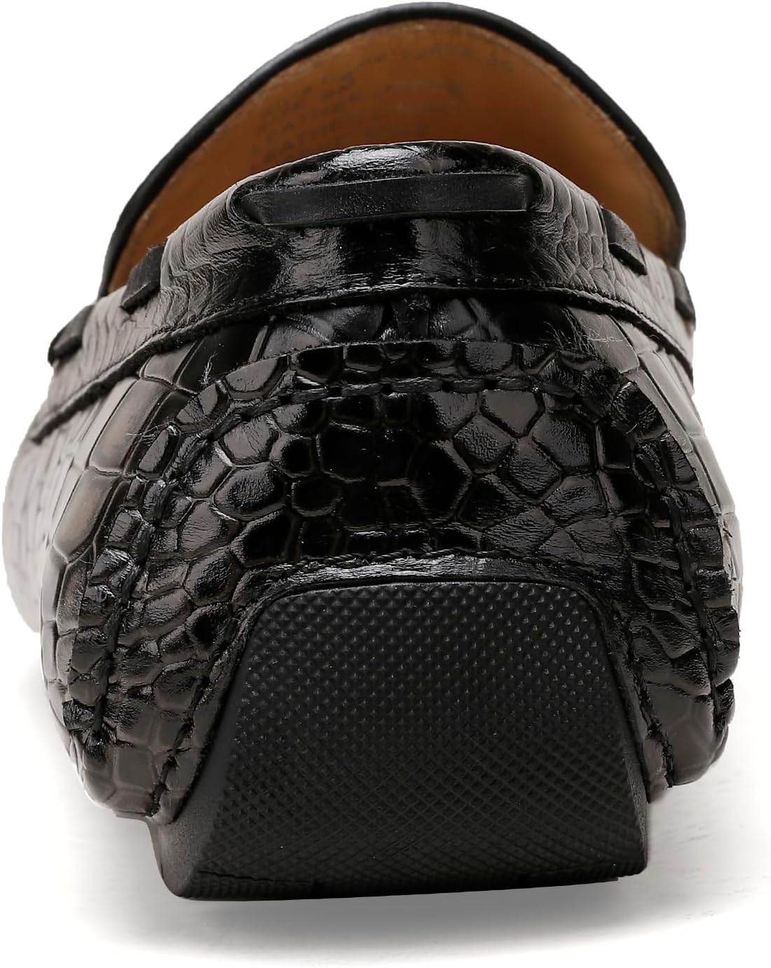 Men's Leather Penny Loafers, Casual Alligator Pattern Business Dress Shoes Slip on Driving Moccasins Loafer Shoes for Mens - Image 5