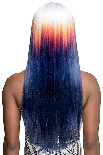 Miniatura 7 de Vivica A. Fox Espectro, encaje frontal HD, línea de cabello prearrancada, resistente al calor, largo y liso, multicolor, peluca de encaje natural