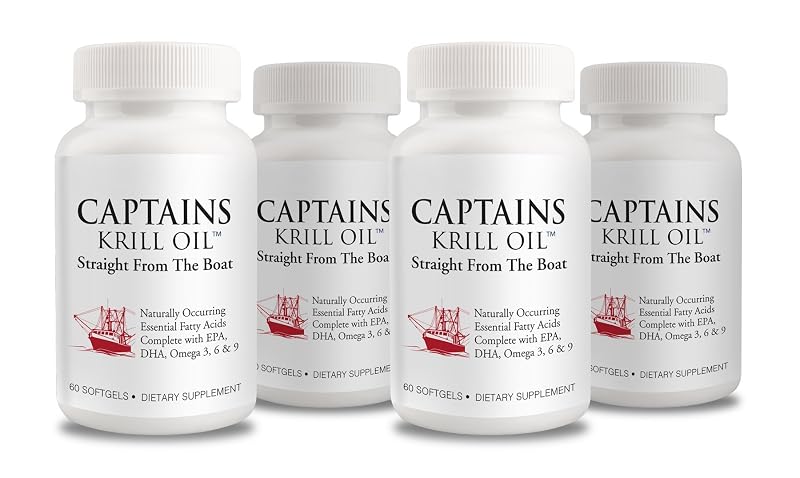 Captains Krill Oil – Óleo de krill 1000 mg, 240 cápsulas gelatinosas