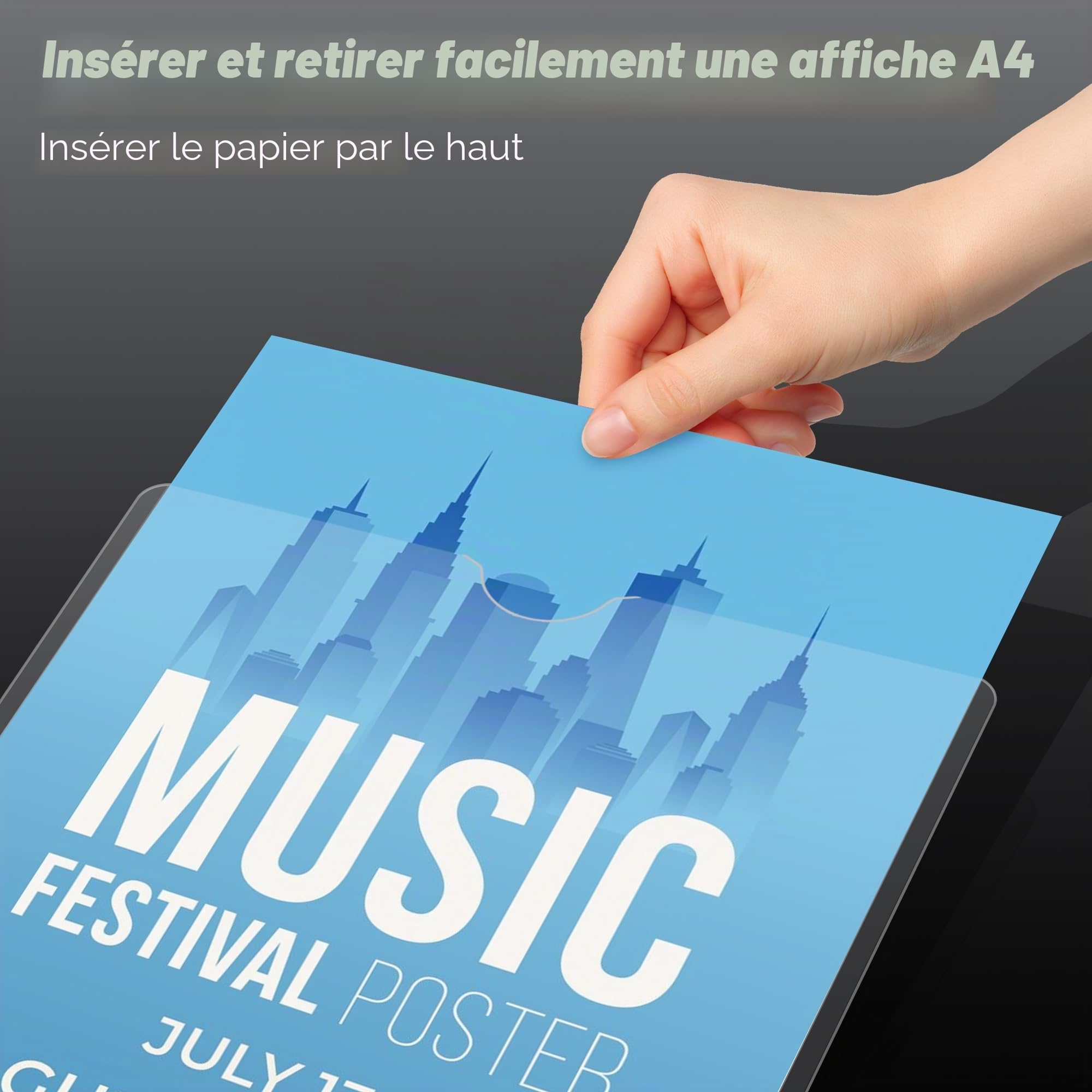 10 Pcs Cadre Magnétique Auto-adhésif A4, Cadre d'information Avec bande adhésive et magnétique, Informations sur le Cadre, Affichage Étanche, Couvertures pour Signe, Photos, Document