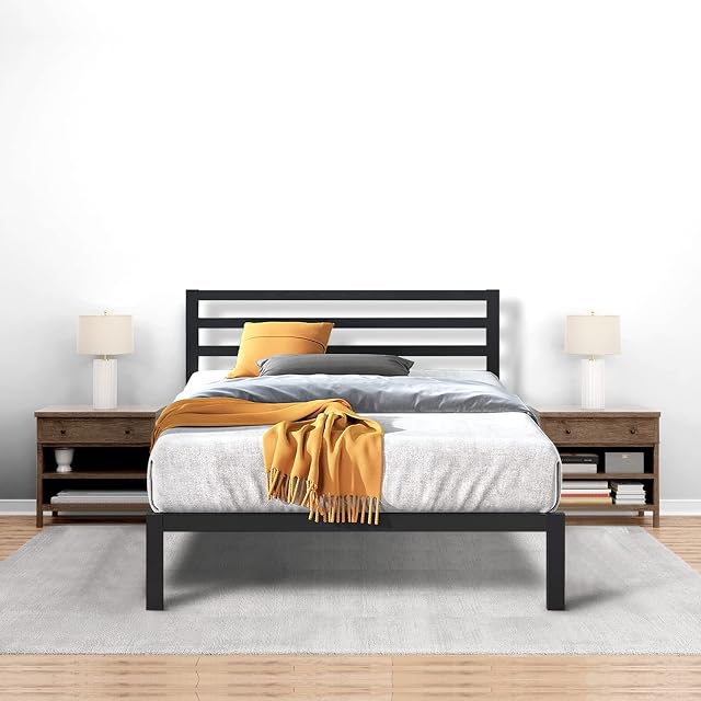 FurnitureFul Lucid King Size Metal Bed - 5ft Metal Platform Bed Frame Inc Headboard Footboard | Easy Assembly | Under Bed Storage | For Adults, Kids, Teenagers
