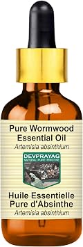 Pure Wormwood Essential Oil Artemisia Absinthium with Glass Dropper Steam Distilled 30ml 1 oz