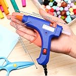 Zhengmy 2 Pieces Mini Hot Glue Gun with 10 Glue Sticks for Class Projects Small Hot Melt Gun for Kids Low Temp Glue Gun with Rubber Protector Craft Glue Gun for DIY Arts, Sealing, Home Repairs, 20 W