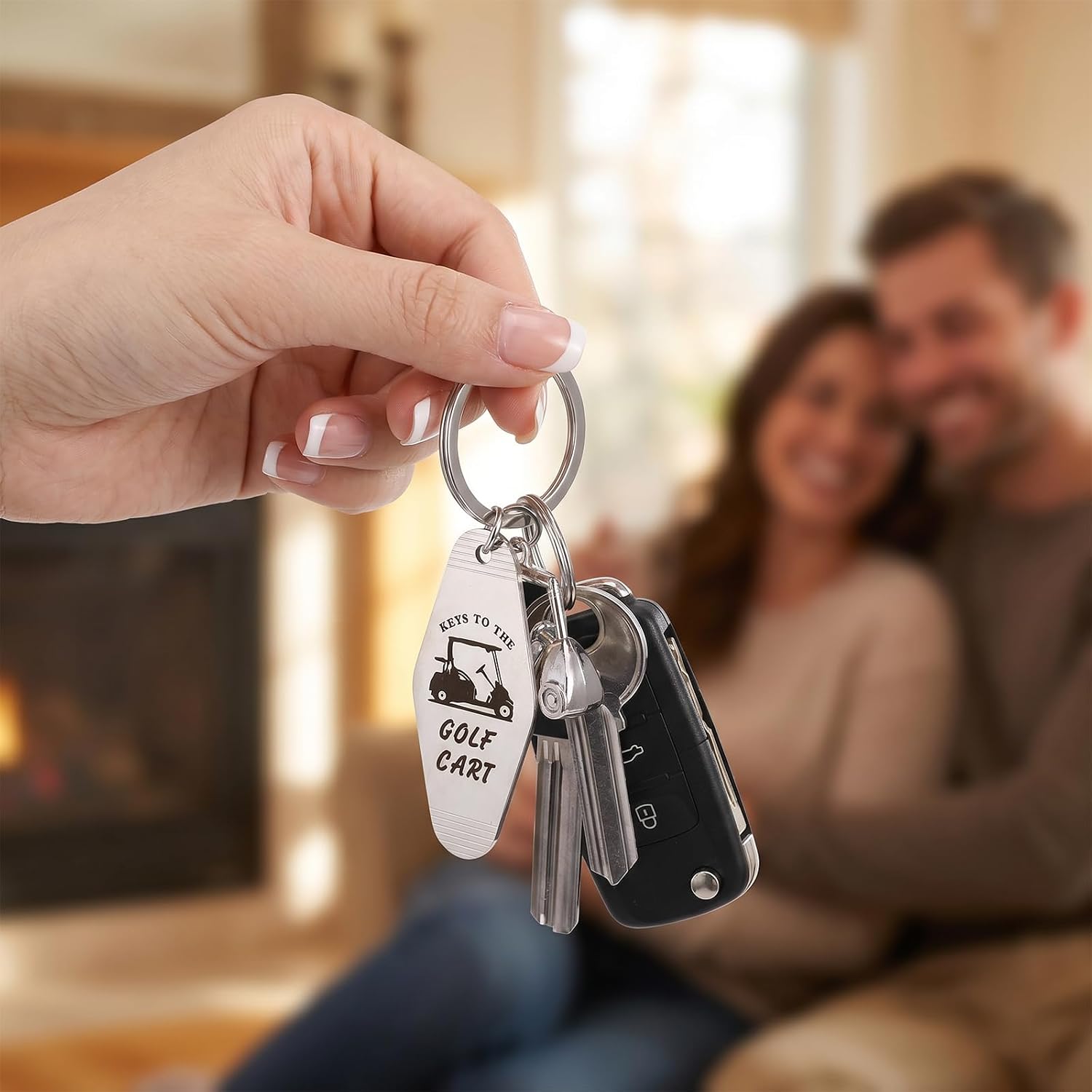 Golf Cart Keychain Keys to the Golf-Cart Retro Metal Carts Golf Keychain Accessories Mens Golfs Gifts Perfect Souvenir for Unisex Players and Fans