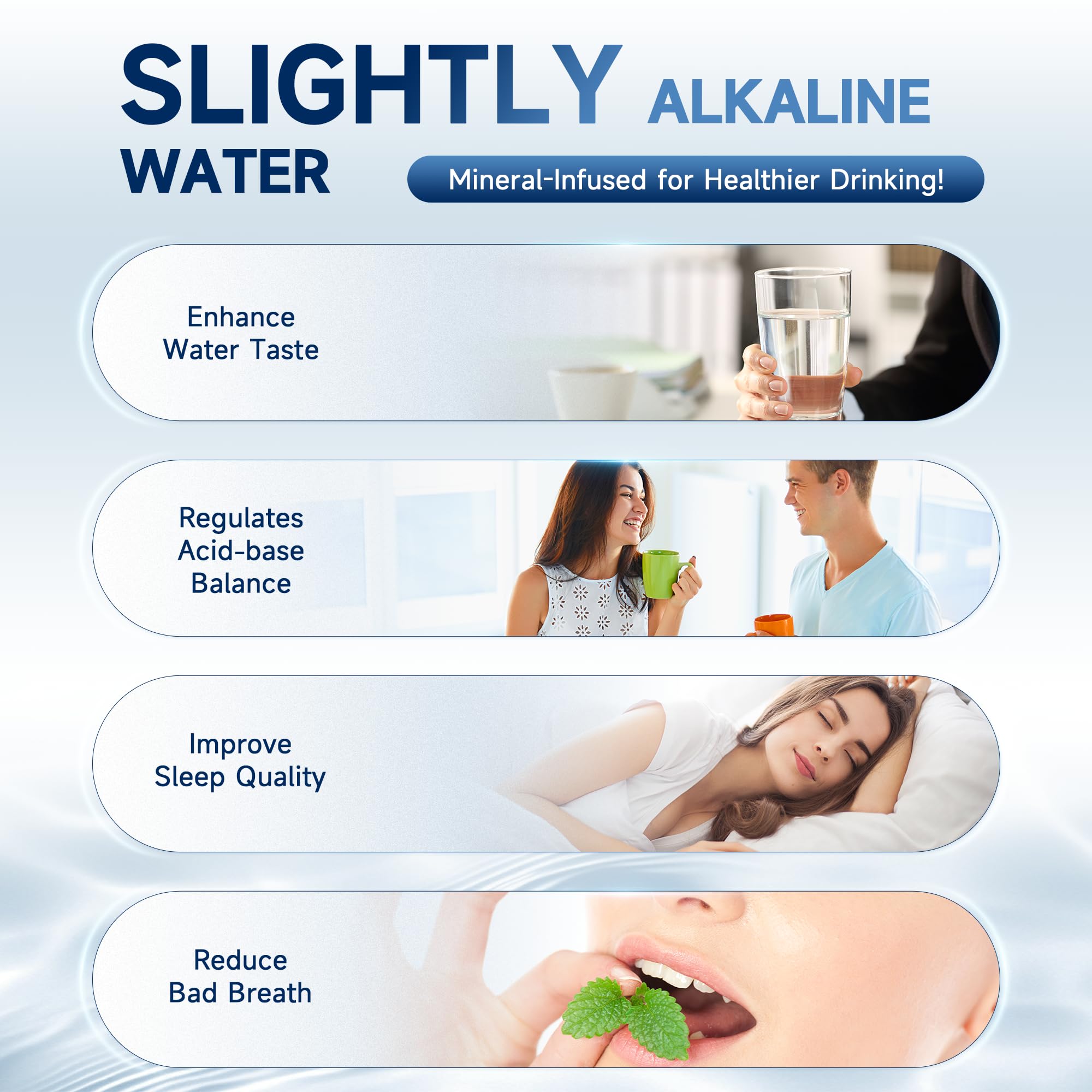 AQUALTRA USF-3B-15 Sistema de filtro bajo fregadero ligeramente alcalino, 30000–151000 L, reduce PFOA, PFOS, cloro, plomo, mercurio, cloramina, fluoruro, partículas de microplásticos, mal sabor y olor