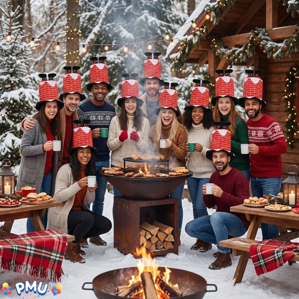 PMU Funny Christmas Hat for Women Men, Cute and Festive Xmas Party Dress Up Celebrations, Decorations, Costume Accessories