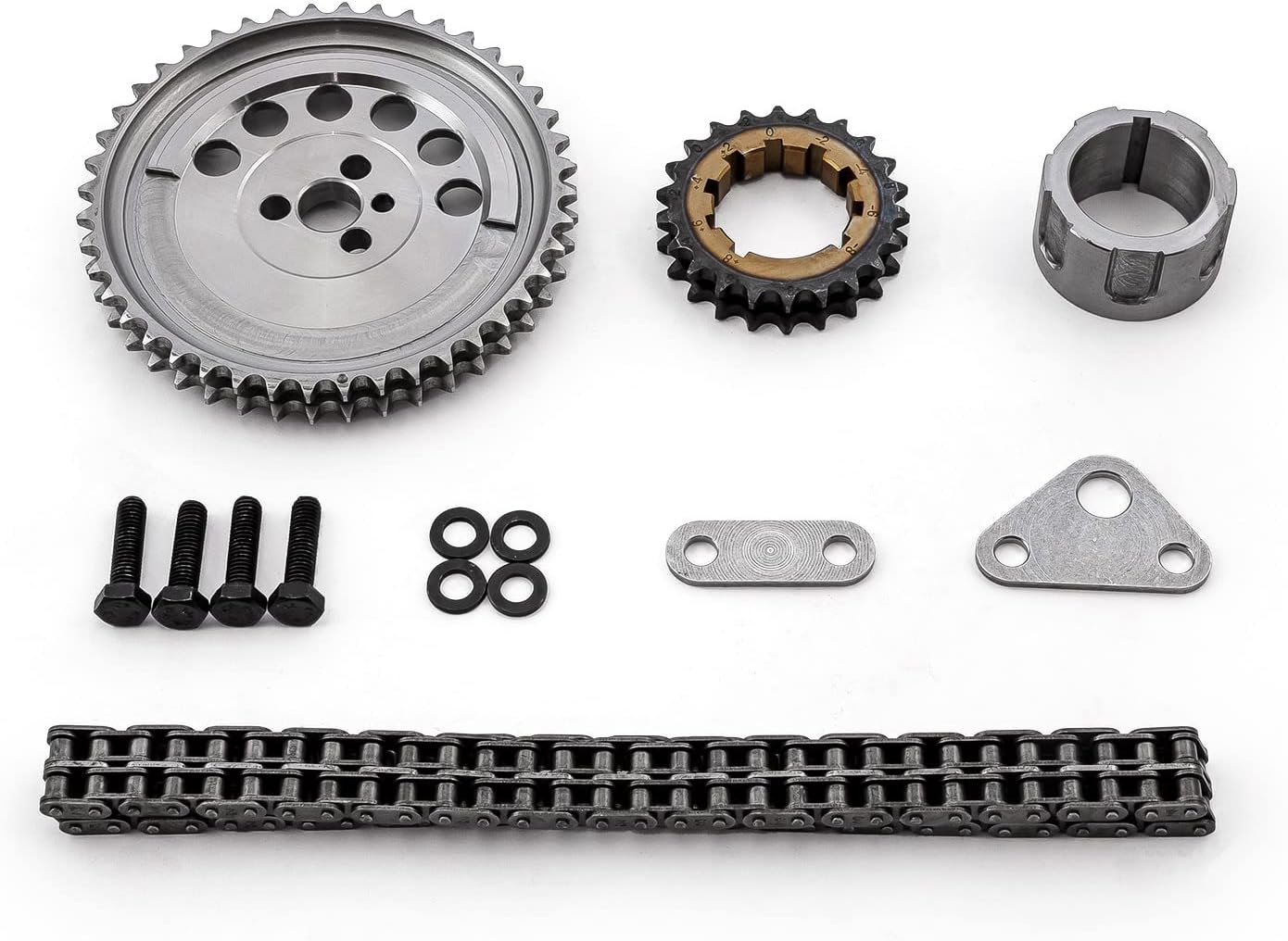 Speedmaster PCE264.1023 Compatible with Chevy GM LS3 Double Roller 9 Keyway Billet Steel Timing Chain Kit