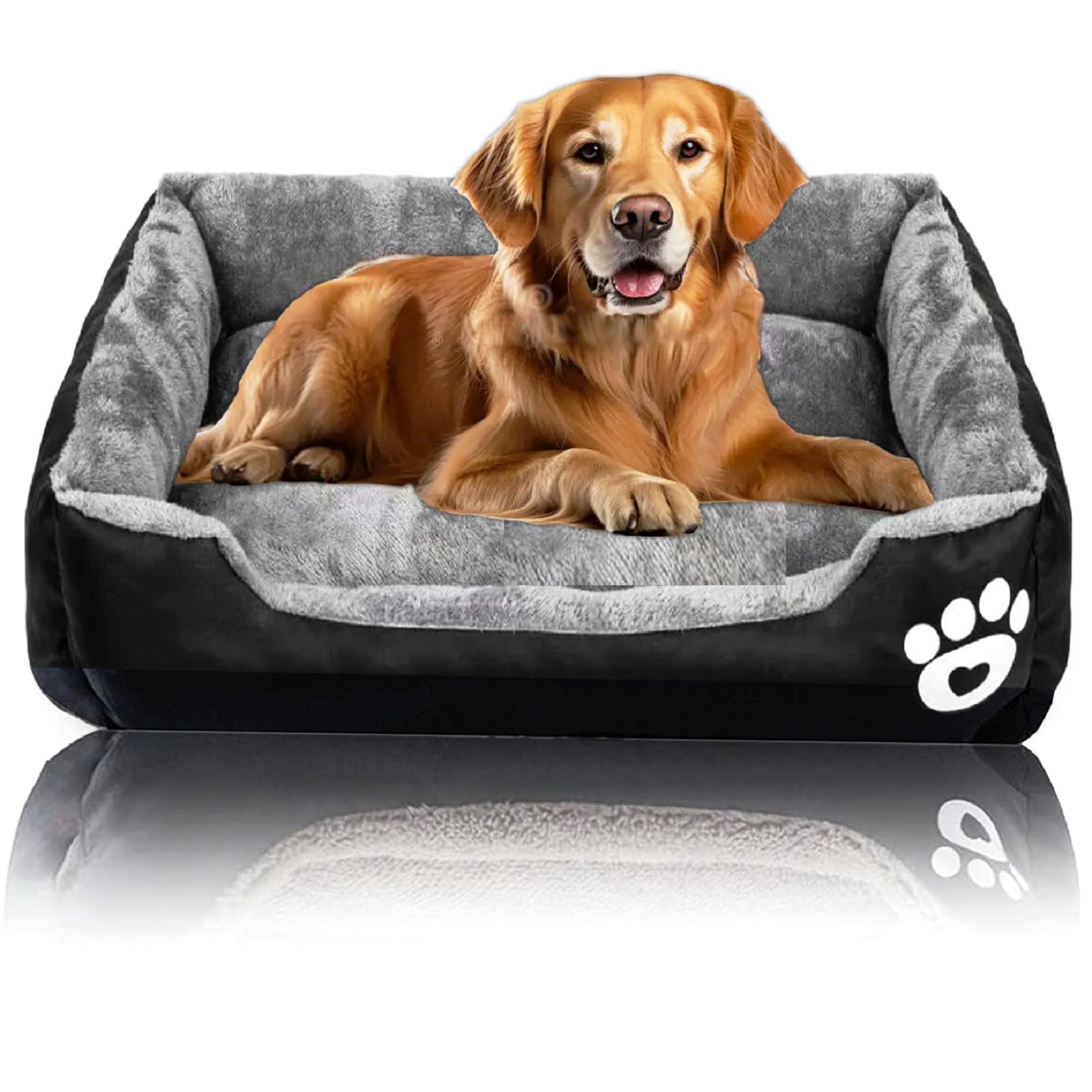Large Dog Bed, Super Soft Dog Bed Mattress, Washable Pads Room, 70 * 55cm Soft Plush Faux Fur Rectangle Sleeping Pet Bed, All Season Self Warming and Breathable Non-Slip Pet Bed