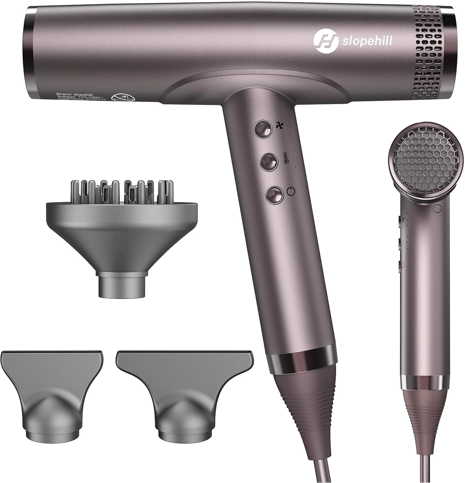 slopehill Professional Ionic Hair Dryer, High-Speed Salon Blow Dryer, Lightweight Compact Hairdryer for Travel, Low Noise Quiet for Home