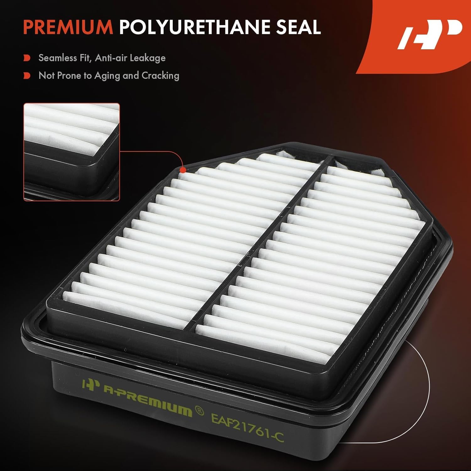 A-Premium 2-PC Engine Air Filter Compatible with Genesis G80 2021-2024, G90 2023-2024, 3.5L, Hexagonal, Replace# 28113T1310, PA99842