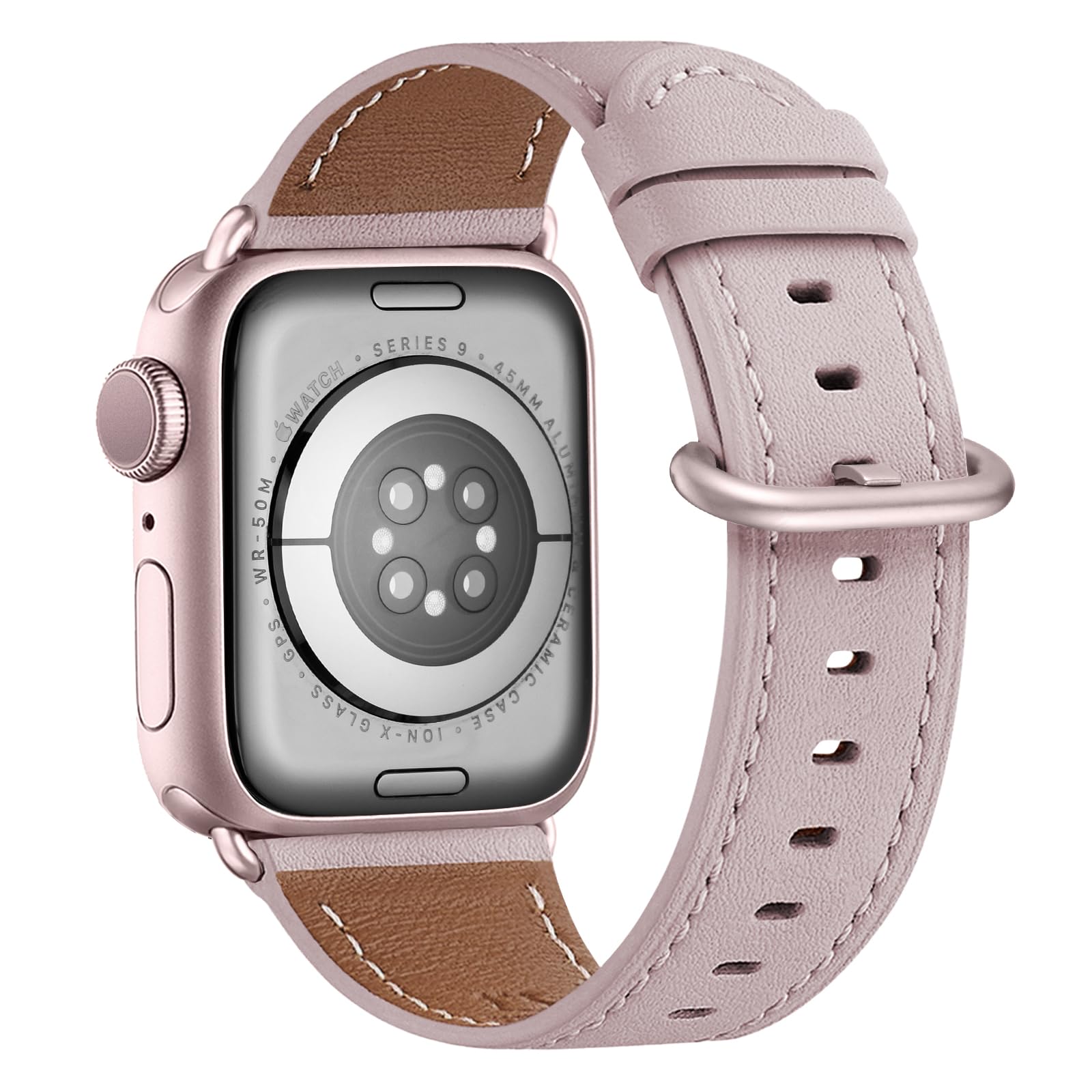 WFEAGL Compatible with Apple Watch Band 41mm 40mm 38mm 42mm(series 11 10) Women, Top Genuine Leather Band for iWatch SE 3 2 1 & Series 11 10 9 8 7 6 5