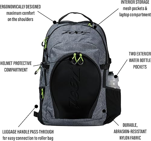 Miniatura 2 de Zoot Ultra Tri Bags - Bolsa de transición de triatlón con compartimentos de almacenamiento y bolsa de gimnasio para hombres y mujeres, gris (Canvas