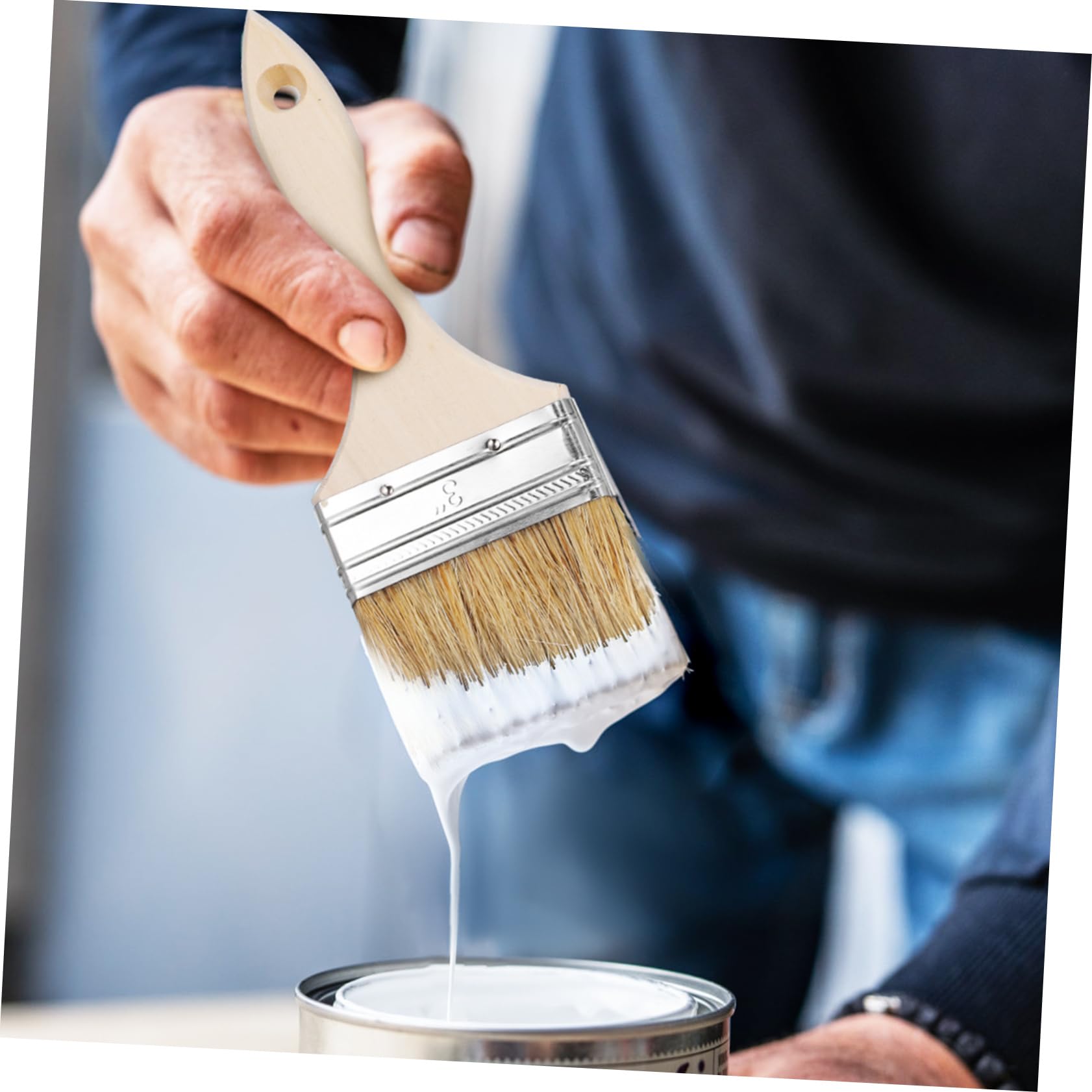 UKCOCO 48piezas Pinceles De Pintura y Cocina De Mango De Incluye Brochas De Salsa y Cepillos De Limpieza Herramientas Versátiles para Pintura Cocina y Manualidades