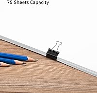 Vista 4 de Yaxa Basics - Clips resistentes para carpetas de oficina, 144 unidades (paquete de 12 de 12), pequeños, 0.75 pulgadas, negros