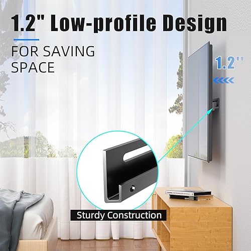 Miniatura 4 de Soporte de pared para TV sin pernos para televisores de 32 a 75 pulgadas, soporte de pared de TV sin tachuelas para paneles de yeso, carga de