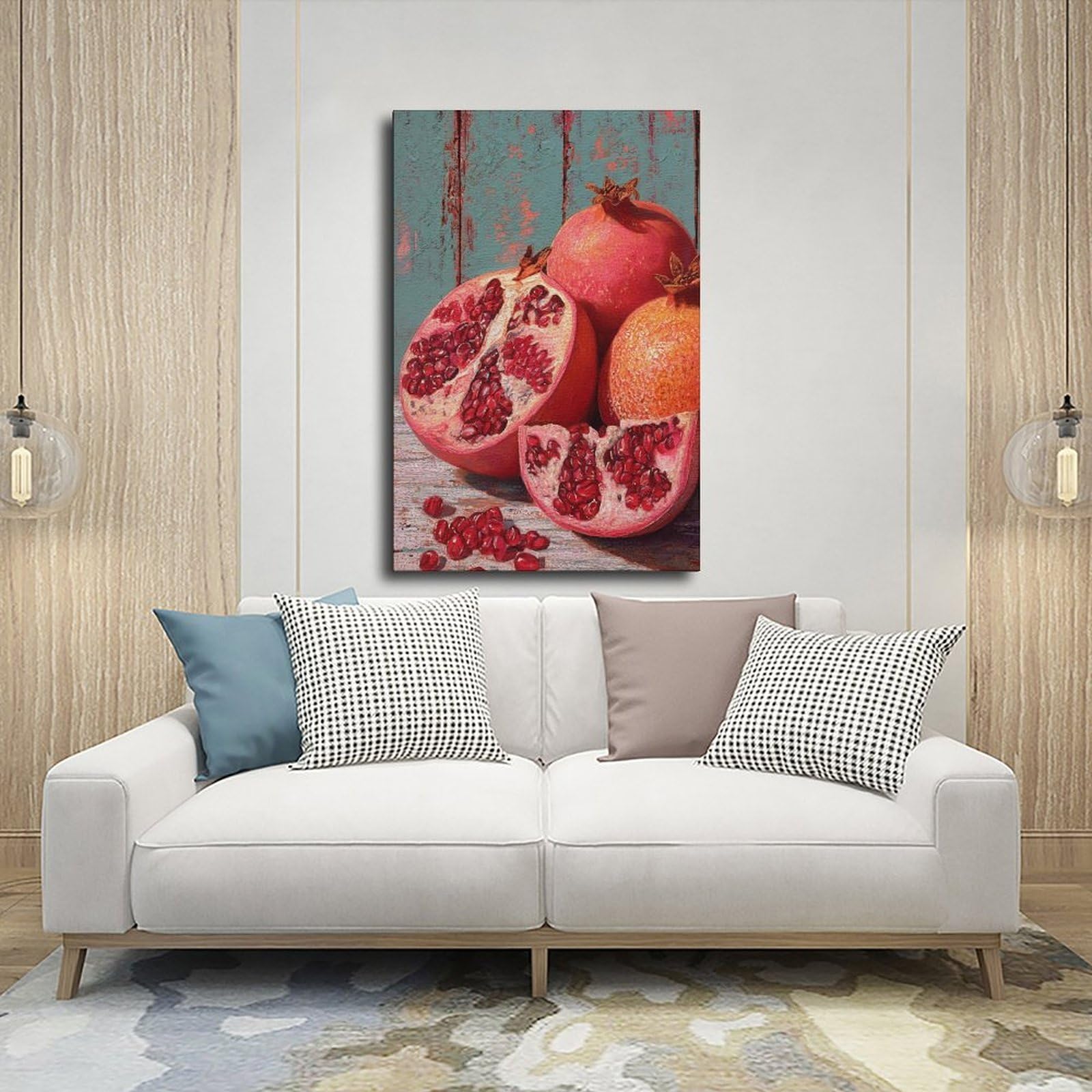 QIOTBVV Granatapfel Stillleben Leinwandposter Schlafzimmer Dekor Landschaft Büro Zimmer Dekor Geschenk 60 x 90 cm