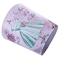Vista 7 de Cubo de basura de 2.64 galones, cesta de basura decorativa, cesta de papel de piel sintética, bote de basura impermeable para baño, dormitorio