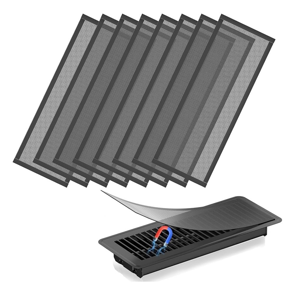 Littimoon Floor Vent Covers,4x12In Magnetic Vent Covers Mesh Screen Air Vent Filter,Floor Register Vent Covers for Home Floor