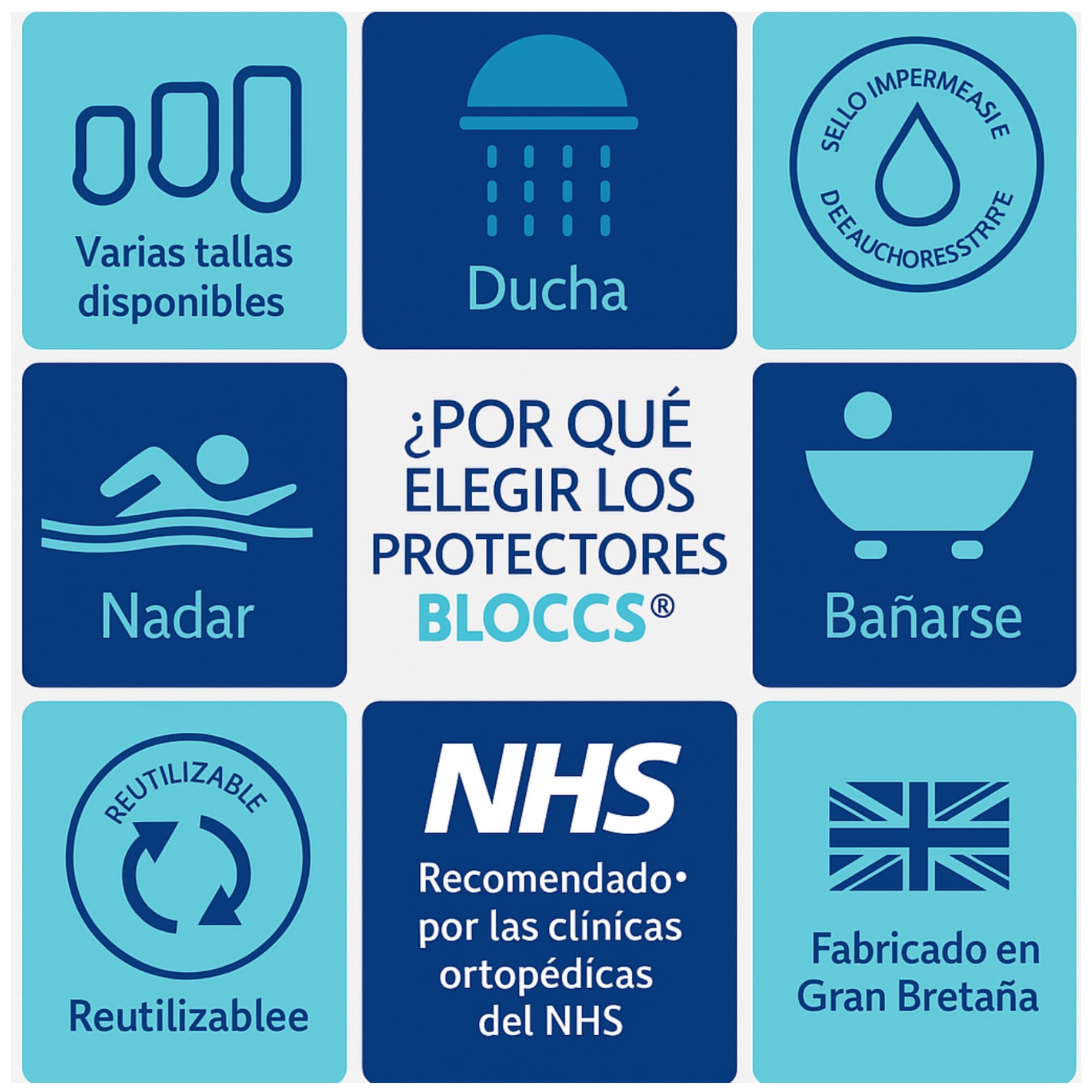 Bloccs Protector para brazo enyesado 100% impermeable - Natación, Ducha y Baño - Protector de yeso duradero para brazo infantil para ducha o natación - #CA79-M - Brazo infantil Unisex (mediano)