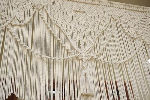 Miniatura 3 de Macramé para colgar en la pared, decoración geométrica bohemia para el hogar, hermosa decoración de habitación, cortina de macramé, telón de fondo