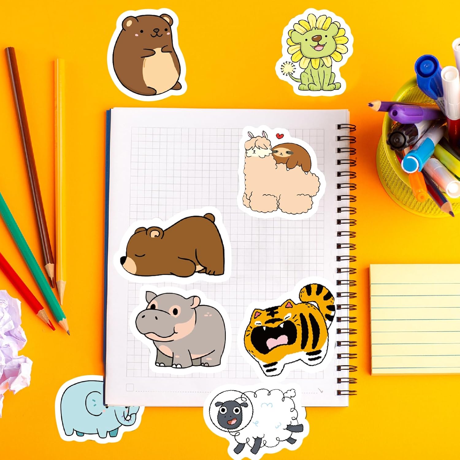 SYCARON 200PCS Water Bottle Stickers for Kids, Waterproof Vinyl Stickers Laptop Decals Cute Sticker Packs Stickers for Girls Teens Adults (Animal Stickers) - Image 4