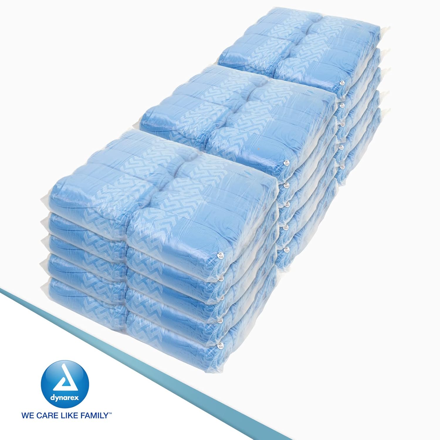 Dynarex Disposable Shoe Cover, Universal Size, Non-Conductive and Non-Skid, Have Sewn Seams with Elastic Opening and Fits Most Shoes, Ideal for Personal or Professional Use, Blue, 1 Box of 150 Pairs…