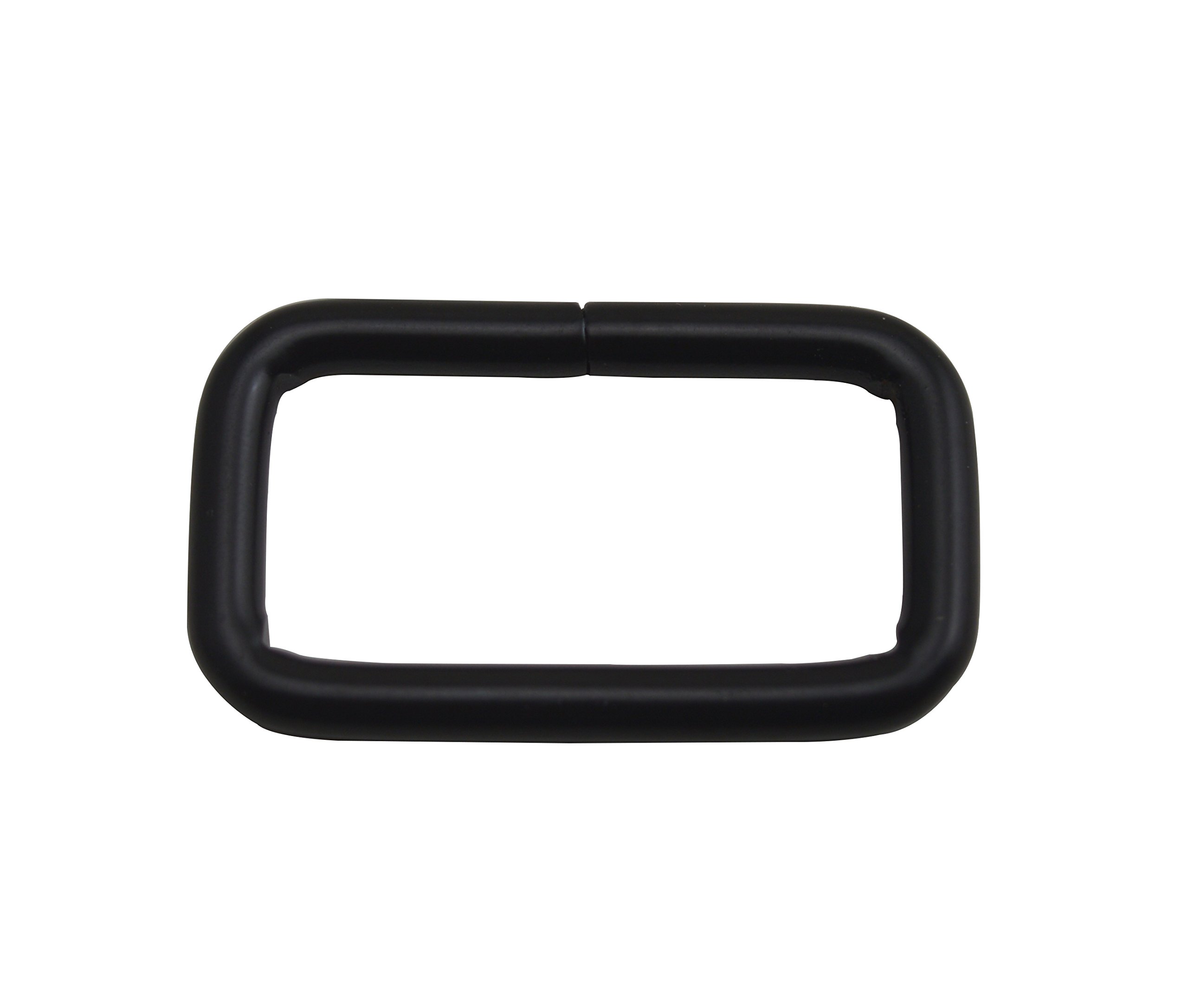 Wuuycoky1.25" Inner Length Black Rectangle Rings Loop Ring No Welded for Strap Webbing Belts Buckle Pack of 10