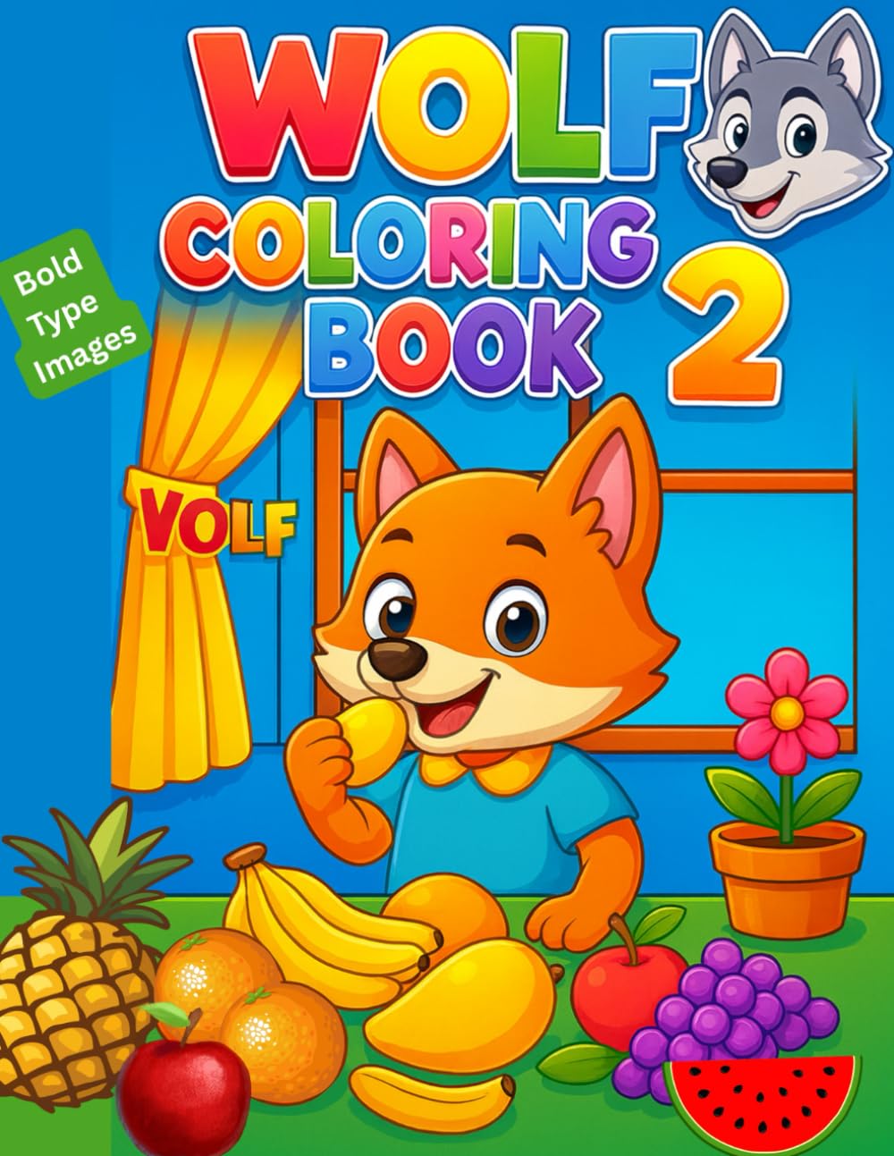 Wolf Colouring Book 2: Children's Book